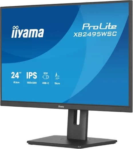 Iiyama Prolite XB2495WSC-B1 - 24.1" FHD+ 100Hz IPS Pivot USB-C 65W