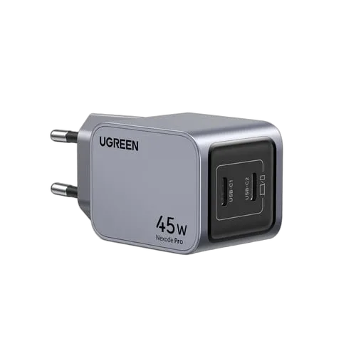 UGREEN Chargeur rapide 2 ports USB-C - 45W - Gris
