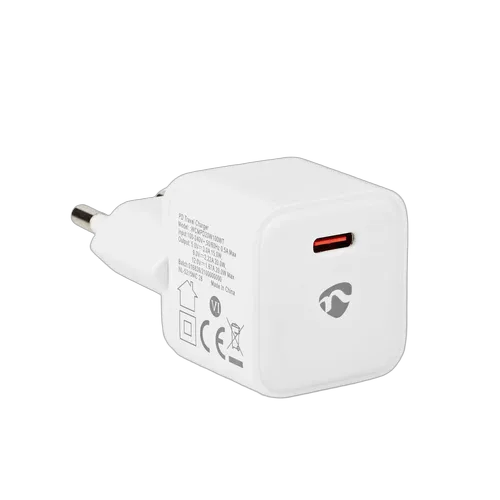 Nedis Chargeur mural 20W - 1 port USB-C - Blanc, vue 4