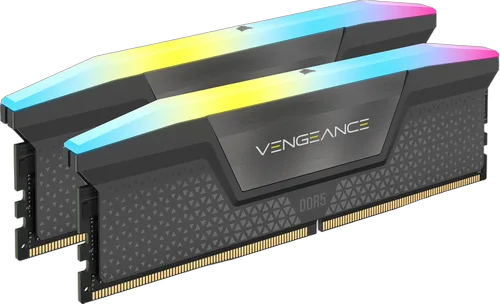 Corsair Vengeance RGB 32Go (2x16Go) DDR5 6000MHz CL 36 Gris