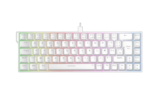 Keyz Titanium HE 65% -Magnétique/Filaire/RGB/Blanc