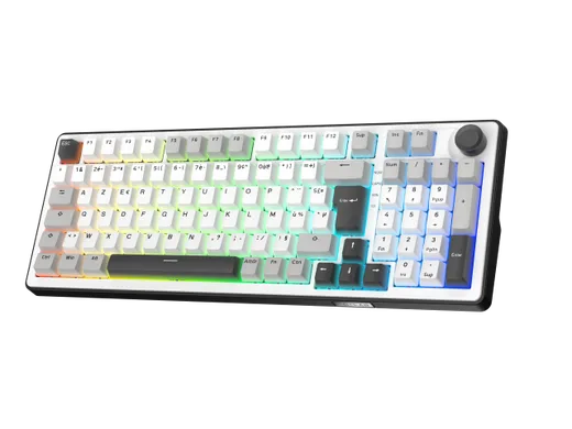 The G-LAB Keyz Elite 400 WG - Mécanique - Sans-Fil - RGB - Blanc/Gris