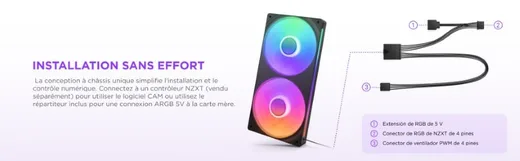 NZXT F240 RGB Core Fan (Single Frame) - Noir, vue 9