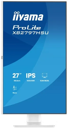 Iiyama Prolite XB2797HSU-W1 - 27" FHD 120Hz IPS 1ms Pivot Adaptive Sync, vue 2