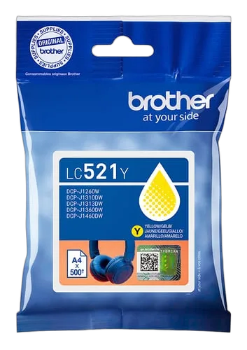 Brother Cartouche d'encre LC521Y - Jaune