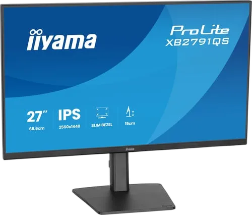 Iiyama Prolite XB2791QS-B1 - 27" QHD 75Hz IPS 1ms Pivot Adaptive Sync