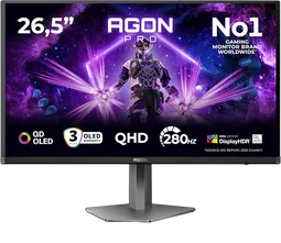 AOC AGON PRO AG276QZD2 - 27" QD-OLED QHD 280Hz 0.03ms HDR10 Adaptive Sync Light FX