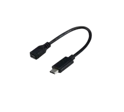 MCL Samar Adaptateur USB-C 3.1/Micro USB B 2.0 - 17cm - Noir