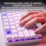Cherry MX 8.2 Pro TMR TKL - Magnétique - Sans-Fil - RGB - Blanc, miniature 3