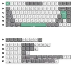 Keychron Set de touches - White Mint - Complet/ISO-FR/PBT, miniature 3