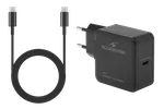 Bluestork Chargeur GaN 65W - USB-C + Câble USB-C 1.8m - Noir, miniature 1