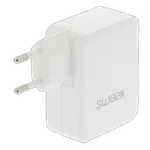 Chargeur mural 3 ports - 2xUSB-A - USB-C - Blanc, miniature 3