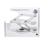 T'nB iClick Support notebook - 6 ports - Gris, miniature 2