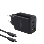 Bluestork Chargeur 65W PD - 3 ports + Câble USB-C 2m - Noir, miniature 1