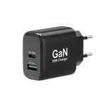 Port Chargeur mural GaN 65W - USB-C/USB-A - Noir, miniature 1