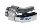 Alphacool HF Coude 45° rotatif - 1/4" Mâle / Femelle Chrome, miniature 3
