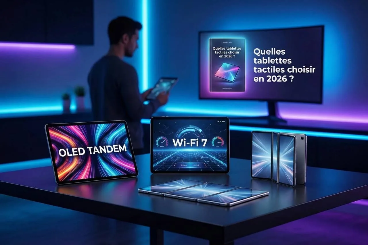 Quelles tablettes tactiles choisir en 2026 : Écran OLED Tandem, Wi-Fi 7 ou format Trifold ?